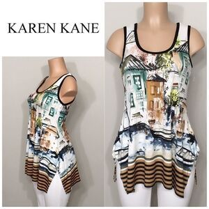 Karen Kane watercolor tank top. NWT